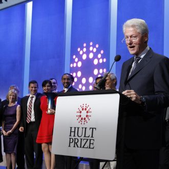xxx during The Hult Prize Finals on the first day of President Bill Clinton's annual CGI meeting in New York on Sept. 23, 2013. (Mark Von HoldenAP Images for Hult Prize)